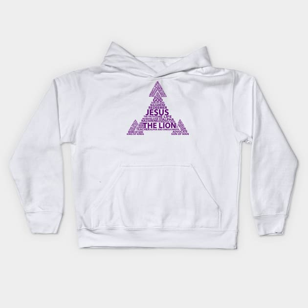 Jesus Embodied: Geometric Trinity Tee Kids Hoodie by CleverCraft